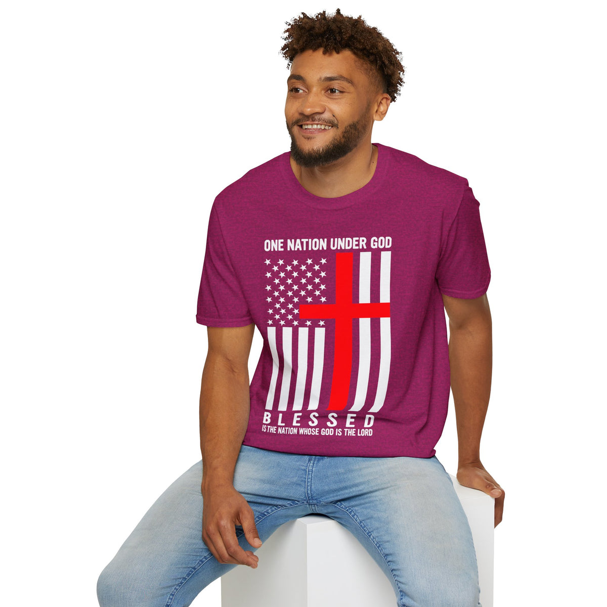 One Nation Under GOD - Mens Womans Softstyle T-Shirt