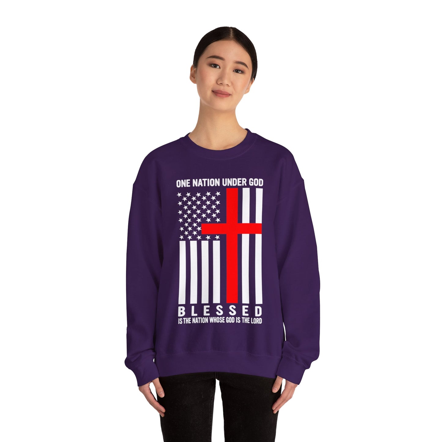 One Nation Under GOD - Unisex Heavy Blend Crewneck Sweatshirt