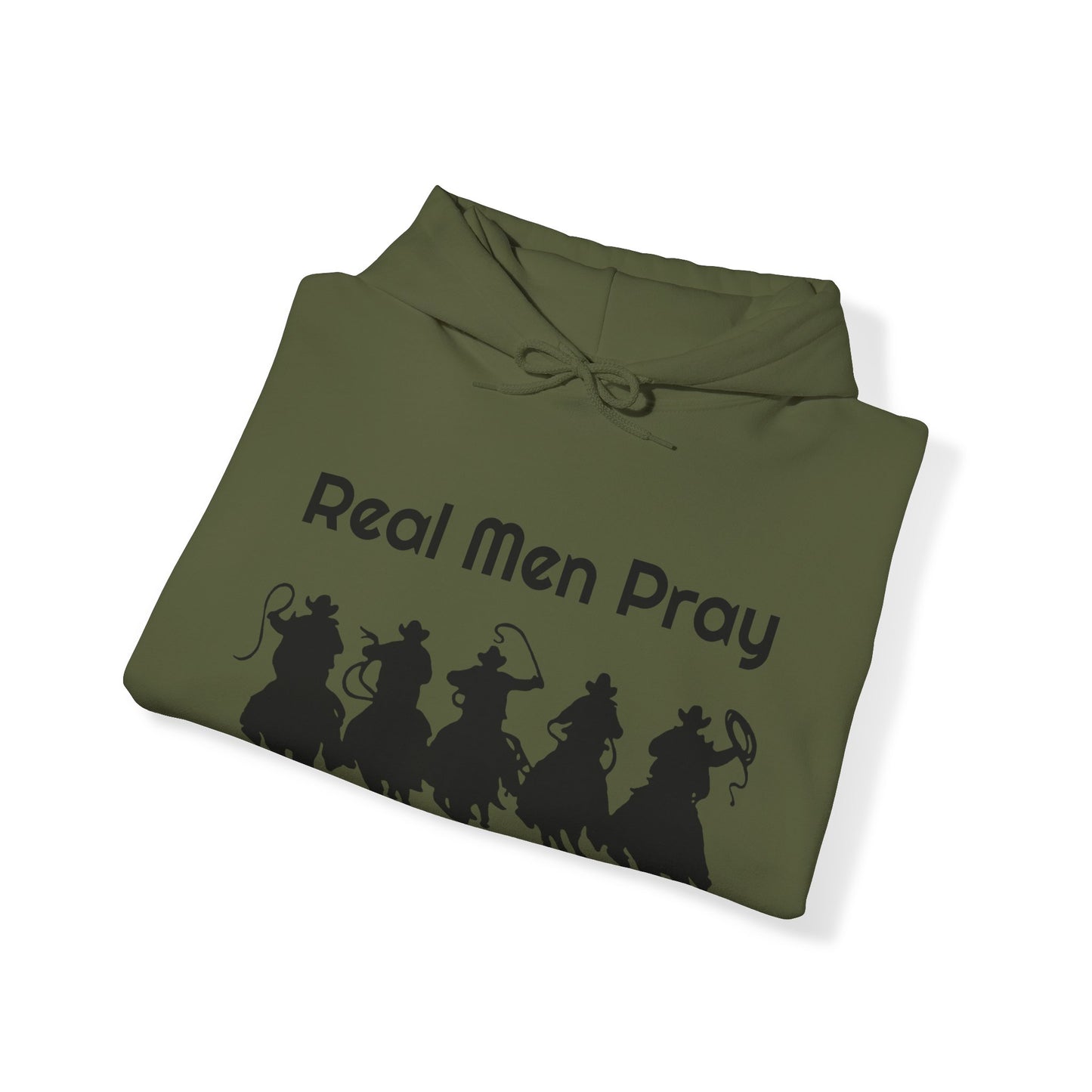 Real Men Pray - Cowboys - Unisex Heavy Blend Hooded Sweatshirt