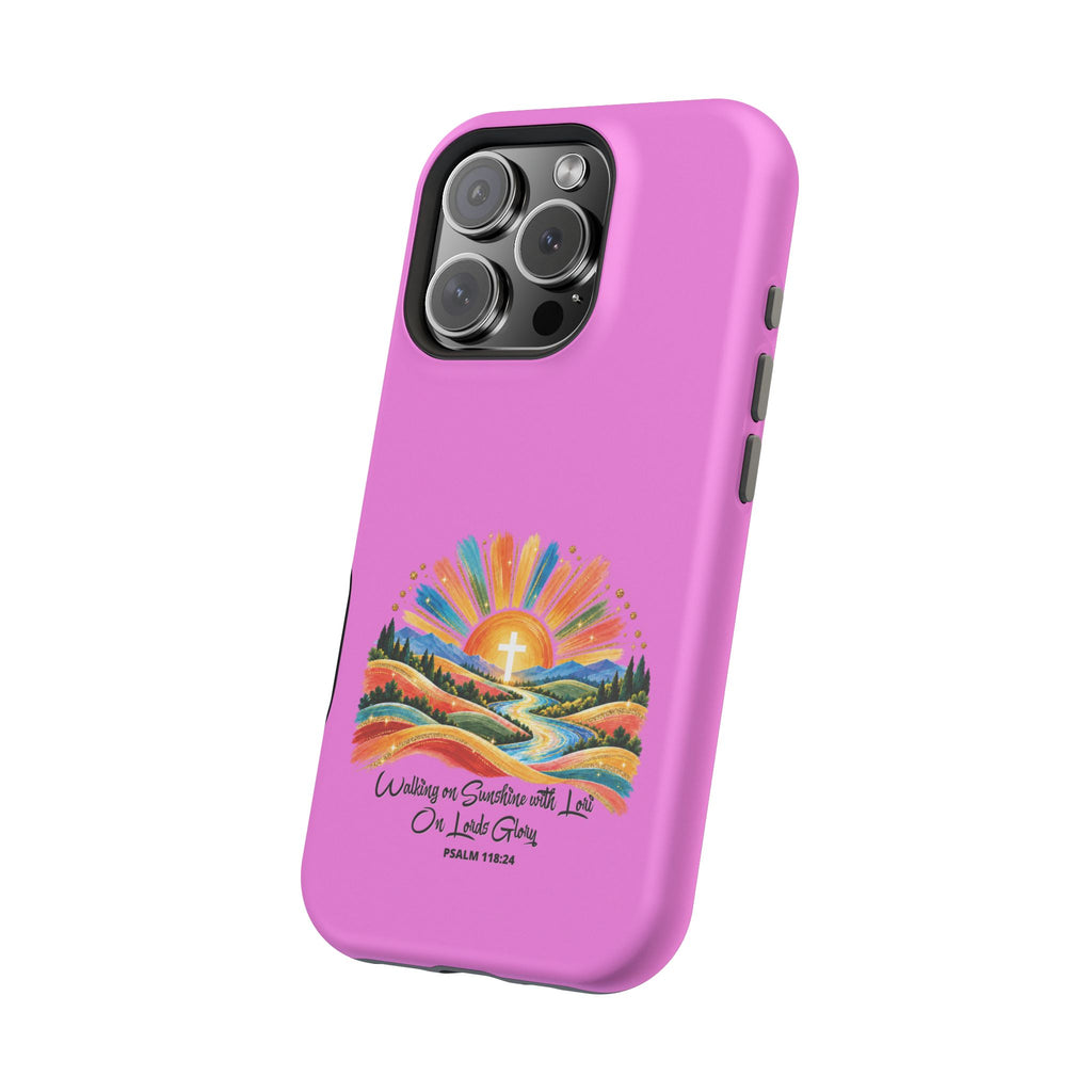 Magnetic Phone Case – “Walking on Sunshine with Lords Glory” Sunrise Design