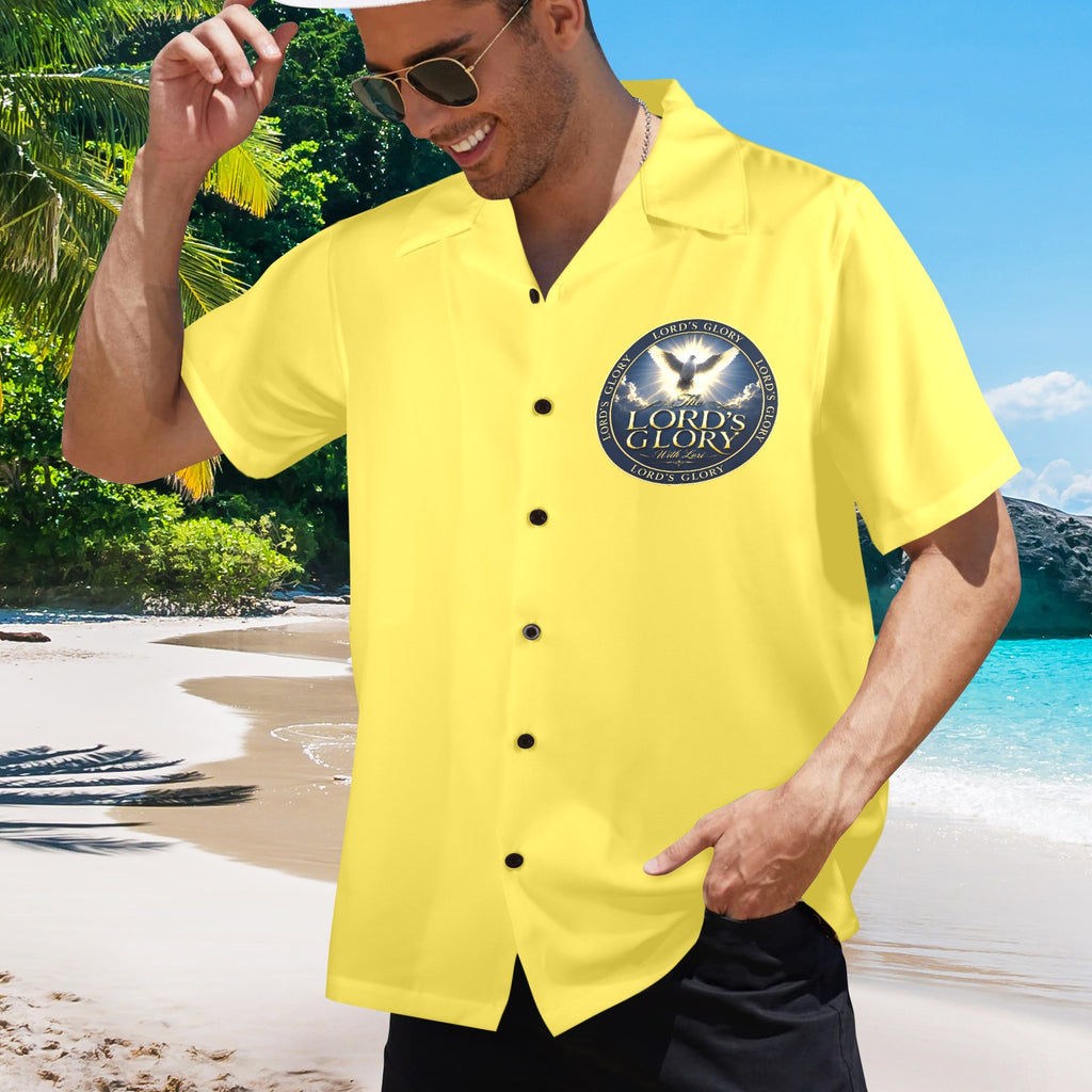 Lords Glory with Lori Men's All Over Print Hawaiian Shirt Made In USA Ships to USA Only