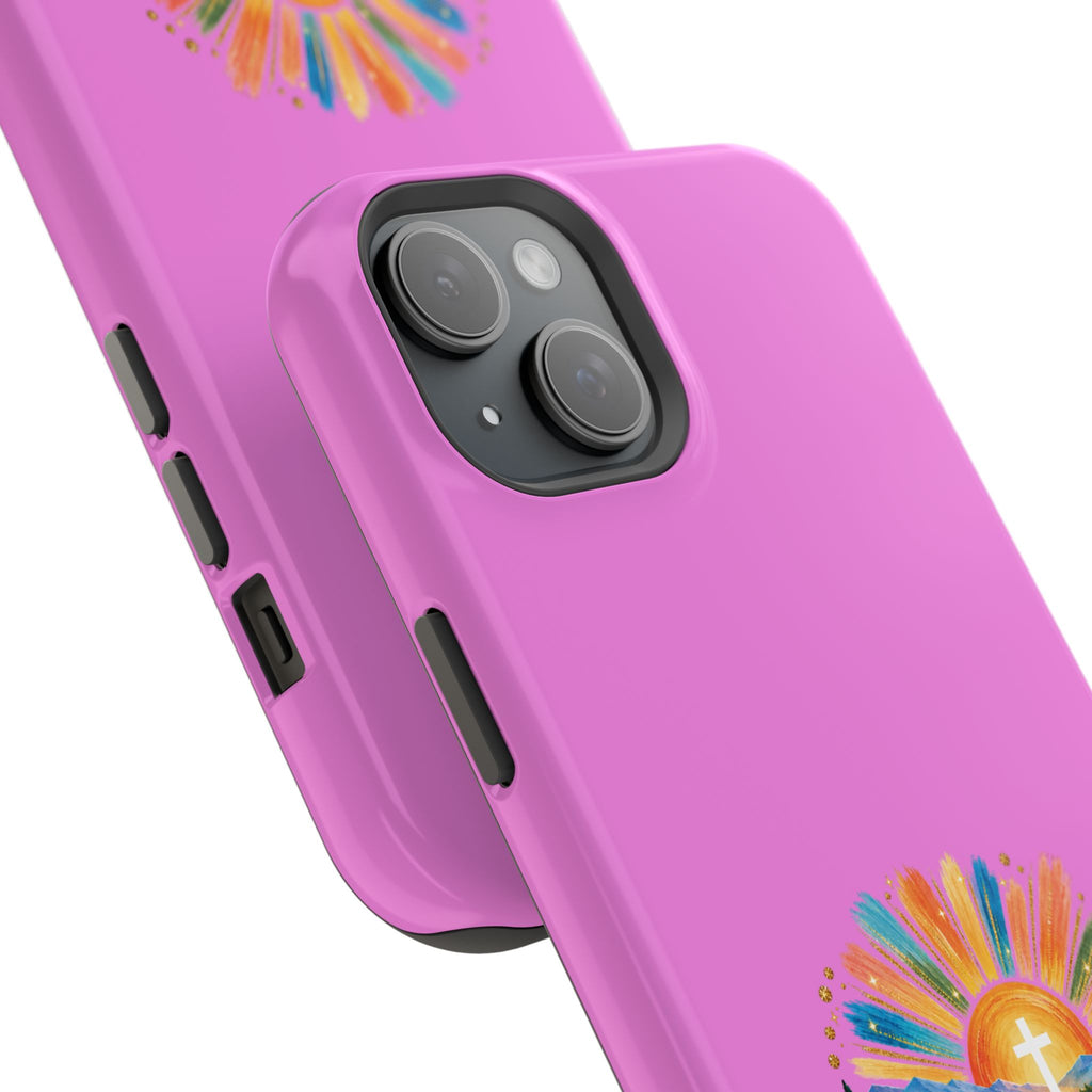 Magnetic Phone Case – “Walking on Sunshine with Lords Glory” Sunrise Design