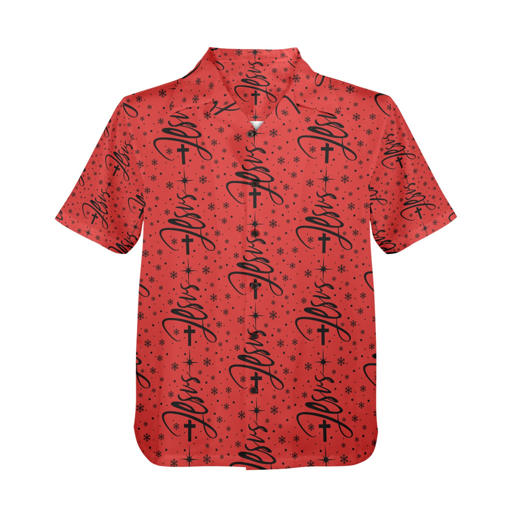 Men's All Over Print Jesus Christmas Dress Shirt Made In USA