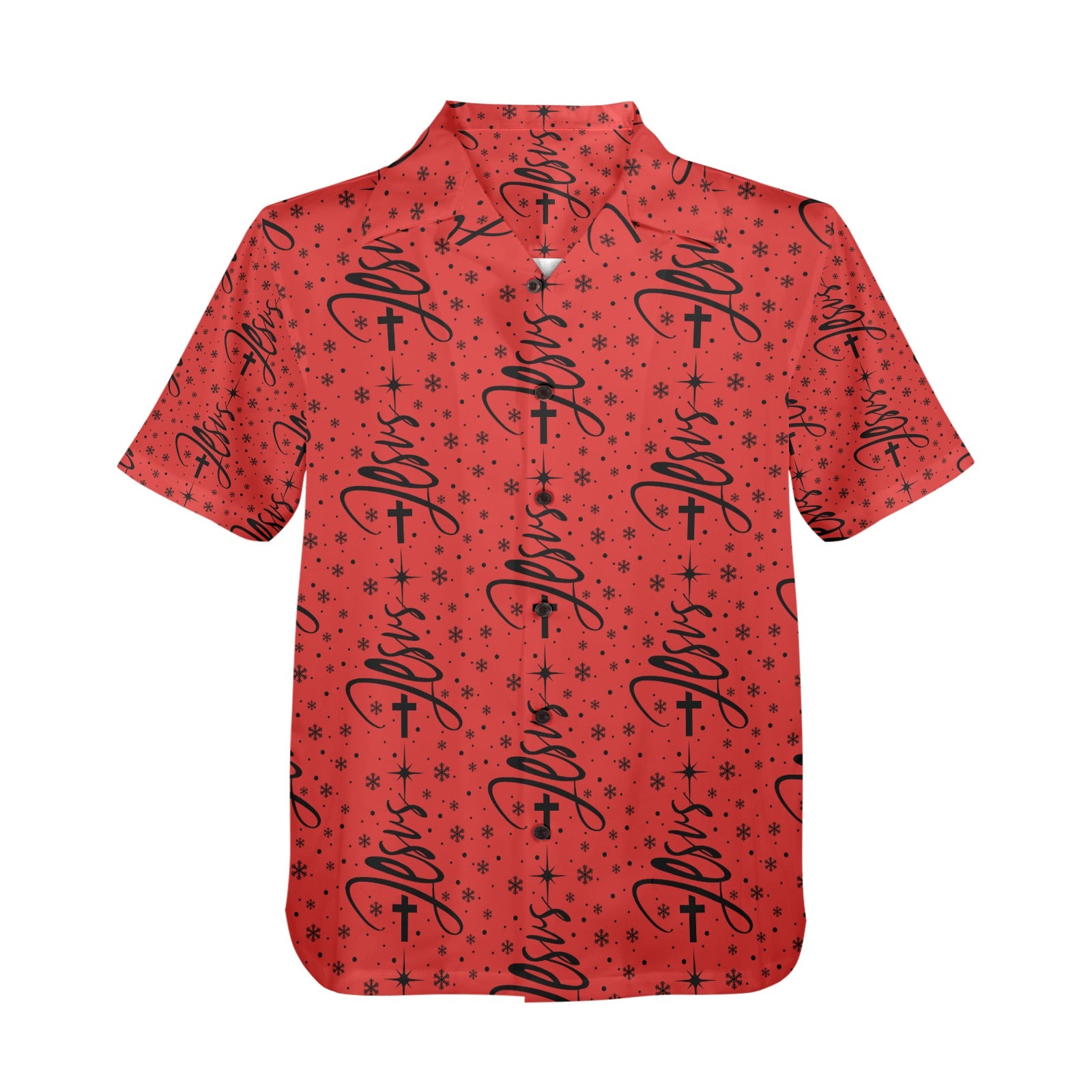 Men's All Over Print Jesus Christmas Dress Shirt Made In USA
