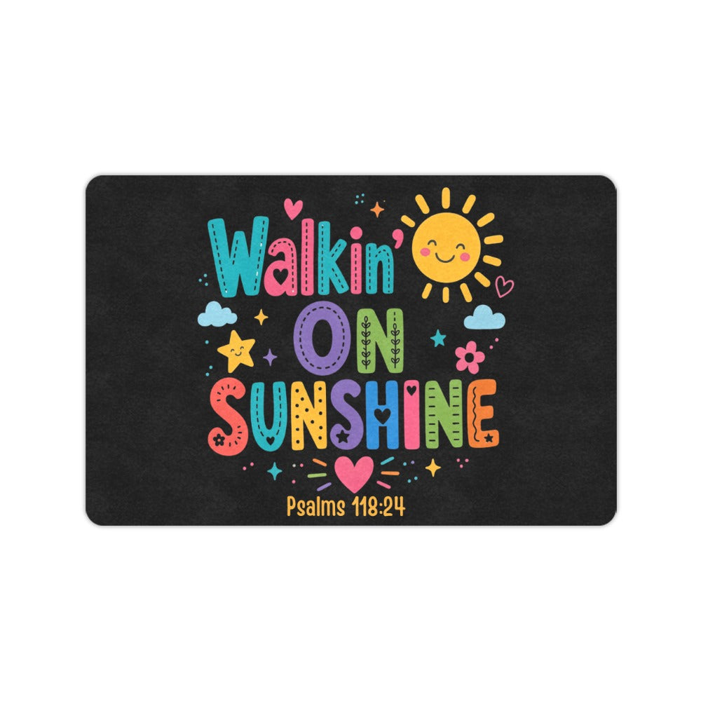 Walking on Sunshine Doormat 23.6"x15.7"  Made In USA