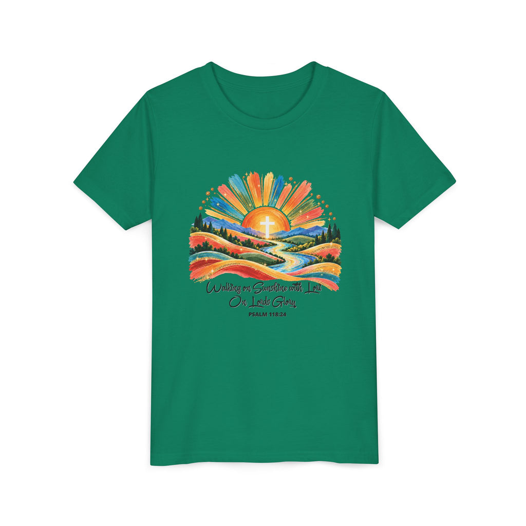 Youth Short Sleeve Tee – Walking On Sunshine with Lords Glory Design