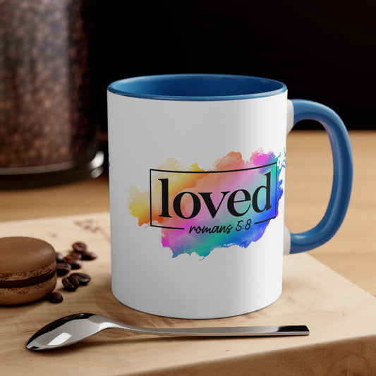 LOVED - 5 Colors Accent Coffee Mug, 11oz