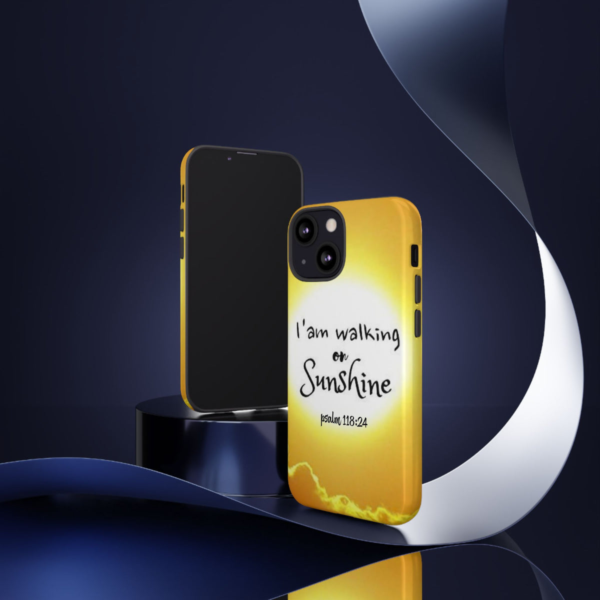 Walking on Sunshine Psalm 118:24 Christian Phone Case — Inspirational Yellow Tough Case