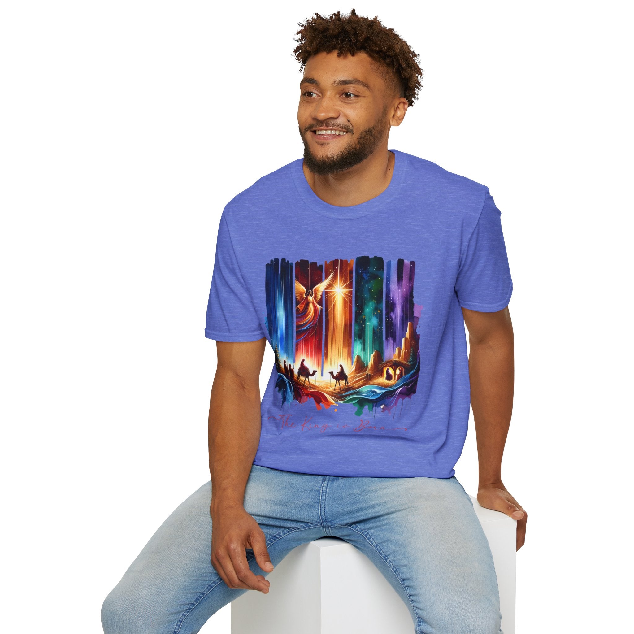 Vibrant Fantasy T-Shirt, Colorful Graphic Tee, Unisex Art Shirt, Great Gift for Fans, Unique Casual Wear, The King is Born Shirt