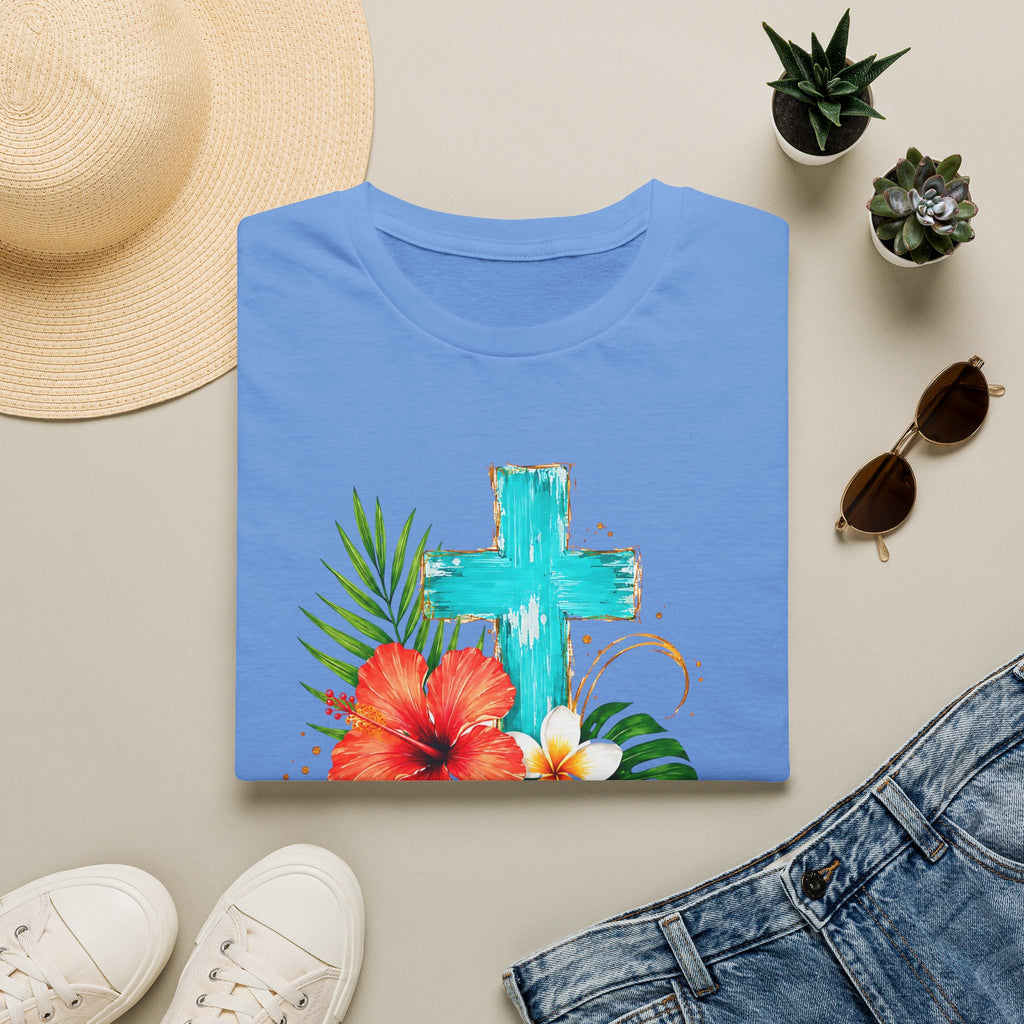 Sunshine & Jesus T-Shirt — Tropical Cross Christian Tee
