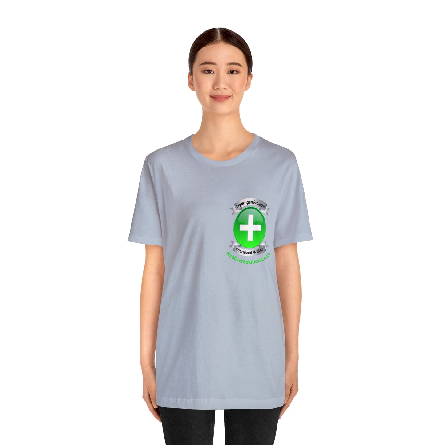 Hydrogen Peroxide Food Grade MySilverSolutions.com - Unisex Jersey Short Sleeve Tee