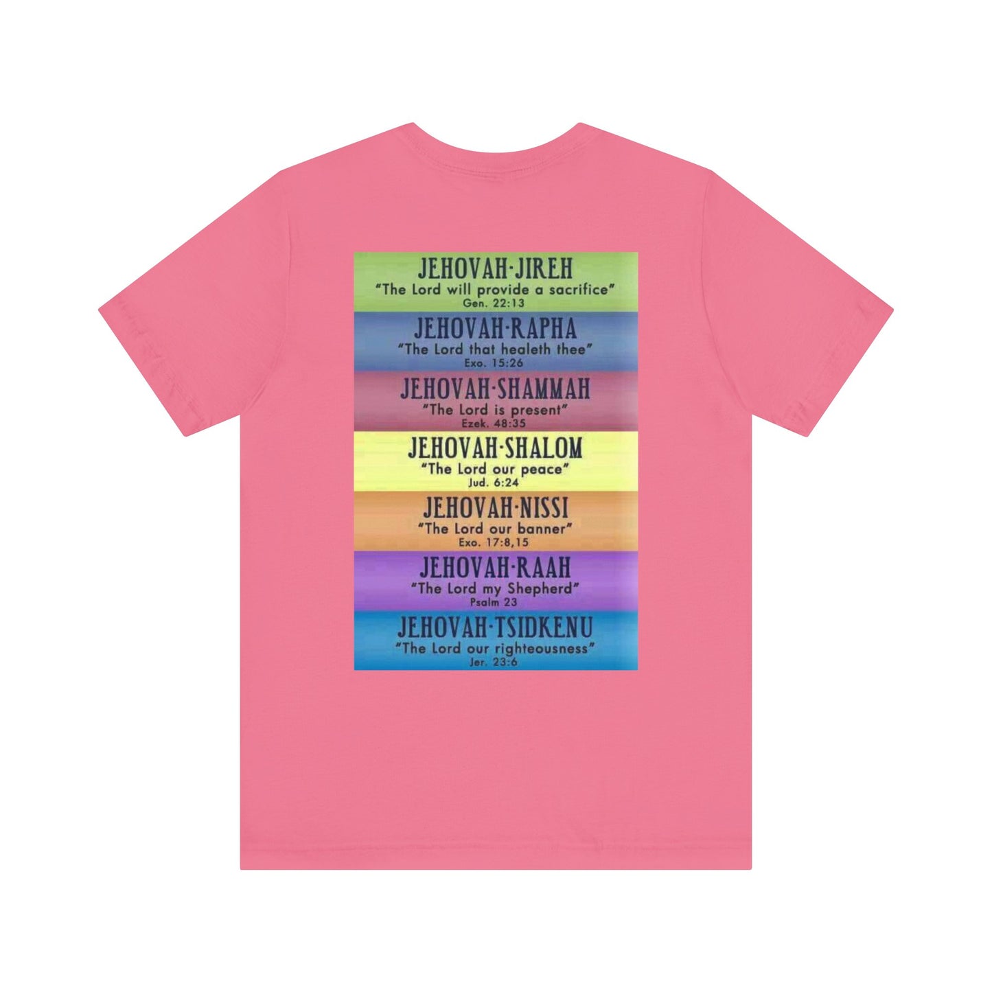 JEHOVAH's  names - Many Colors Unisex Jersey Short Sleeve Tee