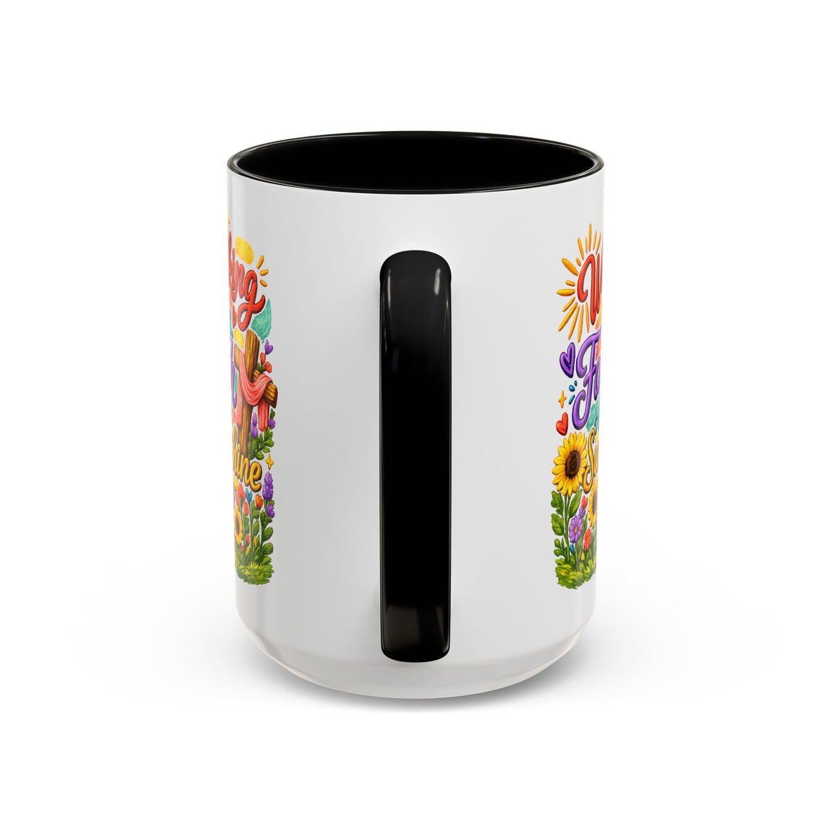 Walking by Faith and Sunshine Inspirational Coffee Mug