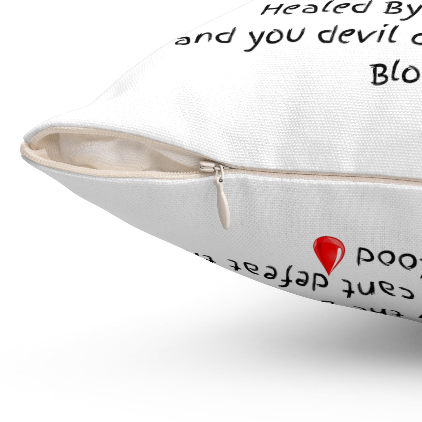 There's Power in the Blood of Jesus - Spun Polyester Square Pillow