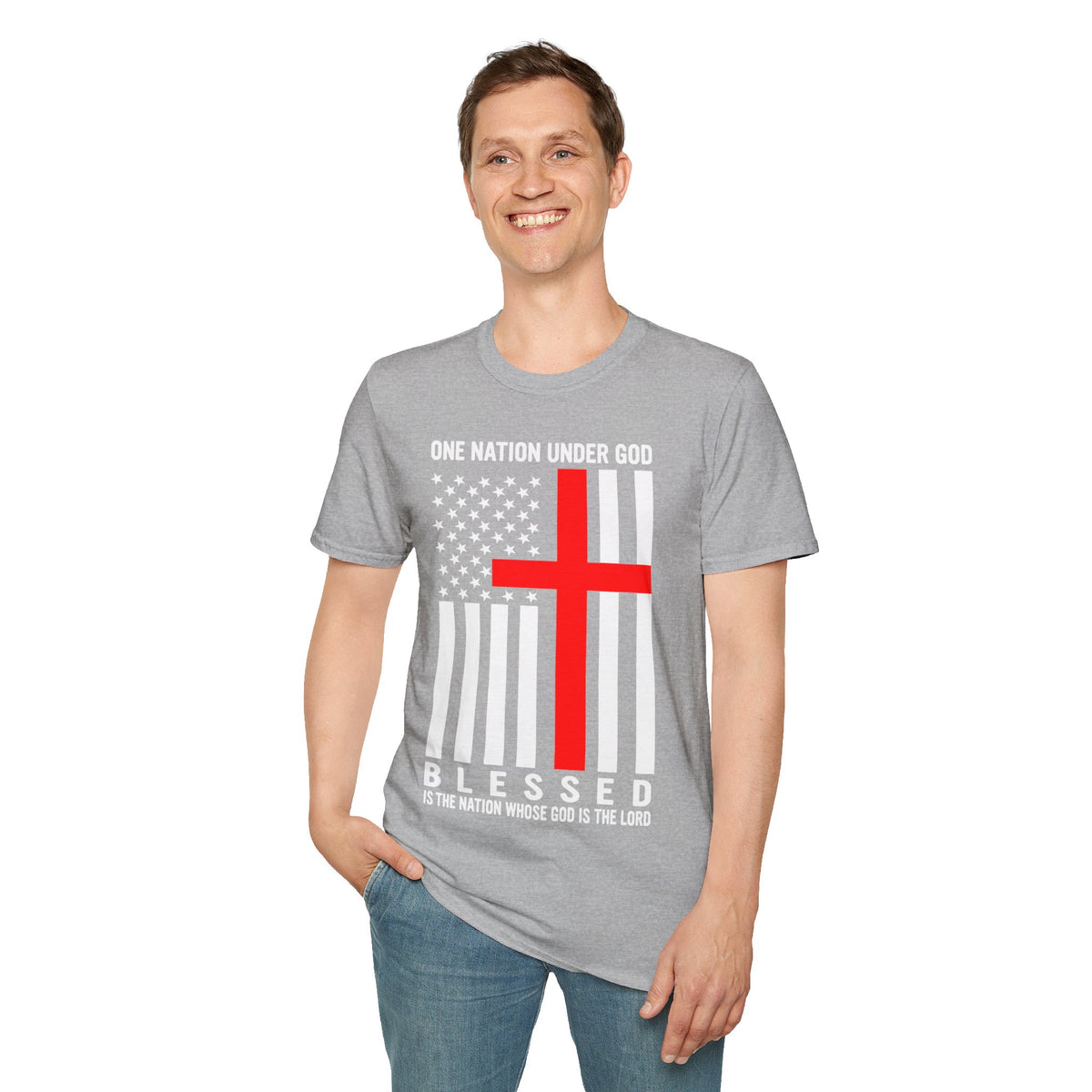 One Nation Under GOD - Mens Womans Softstyle T-Shirt