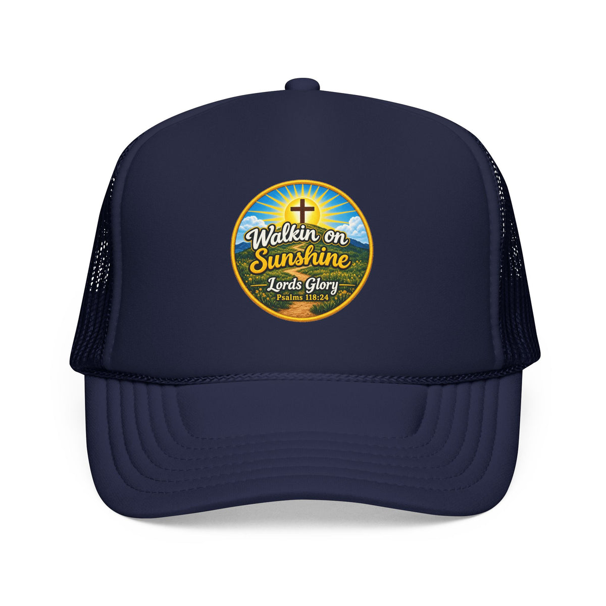 Walkin' on Sunshine Trucker Hat — 'Lord's Glory with Lori' Christian Mesh Cap