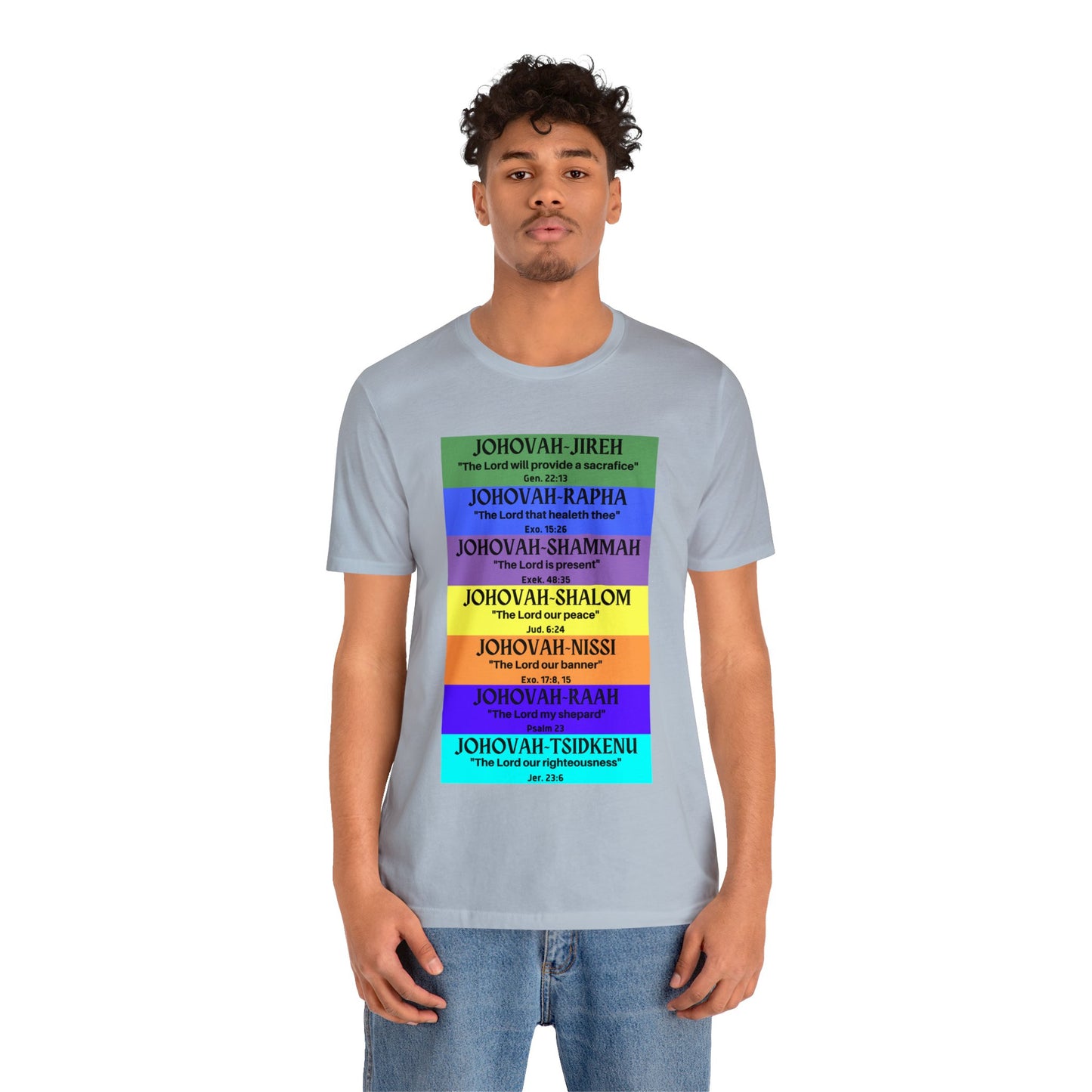 JEHOVAH's  names - Many Colors Unisex Jersey Short Sleeve Tee