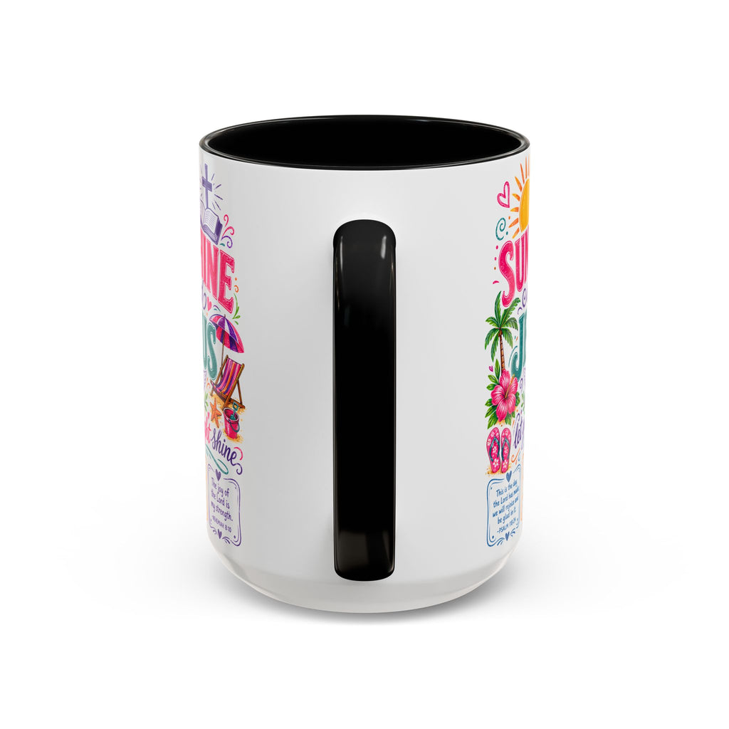 Sunshine and Jesus Coffee Mug — Faith-Inspired Beach Vibe Accent Mug (11/15oz)