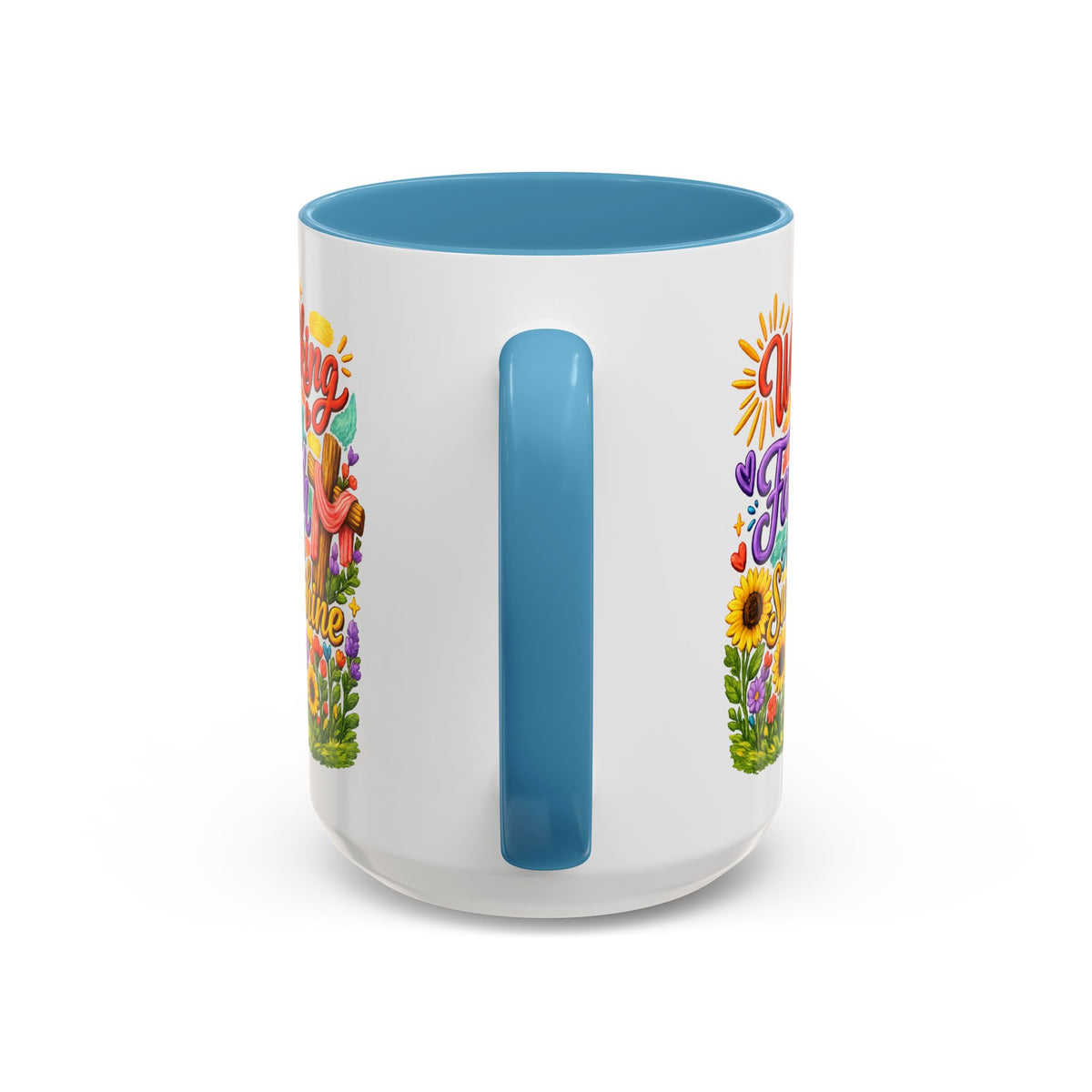 Walking by Faith and Sunshine Inspirational Coffee Mug