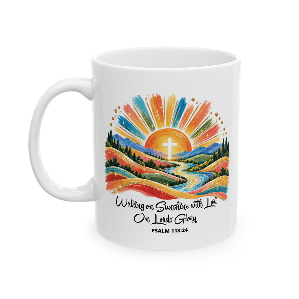 Walking On Sunshine with Lori on Lords Glory - Colorful Mountain Landscape Ceramic Mug