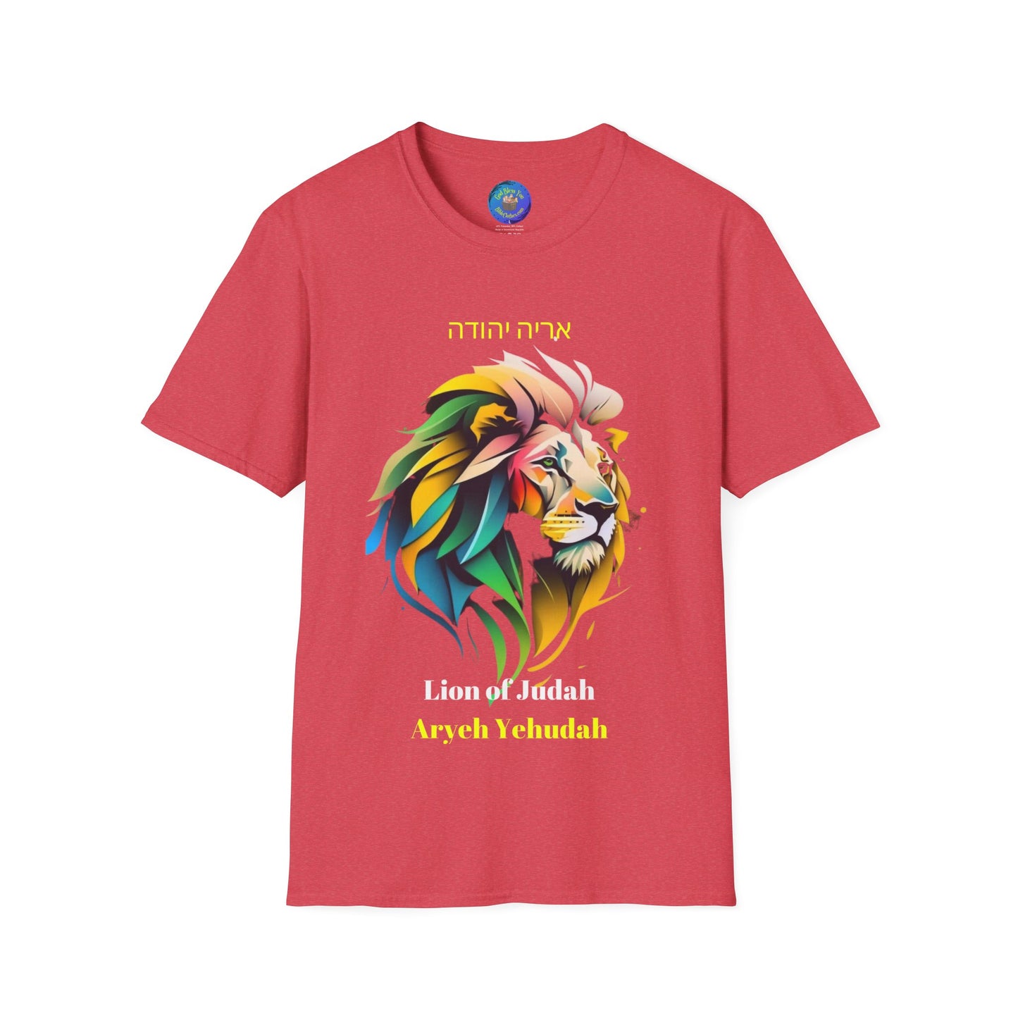 Lion of Judah אריה יהודה Aryeh Yehudah Mens & Womans Softstyle T-Shirt