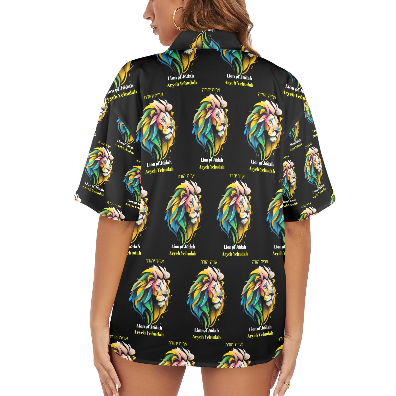 Lion of Judah Women's All Over Print Shirt （Made in USA，Ships to USA Only）