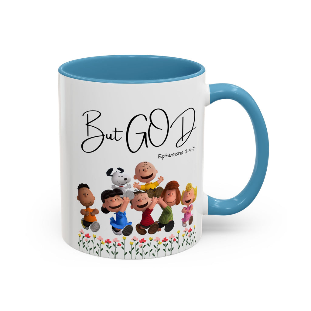 But God Scripture Coffee Mug — Genesis 50:20 Inspirational Heart Accent Mug (11/15oz)