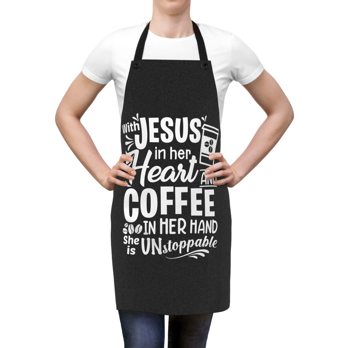 JESUS and Coffee - Apron Black #Coffee