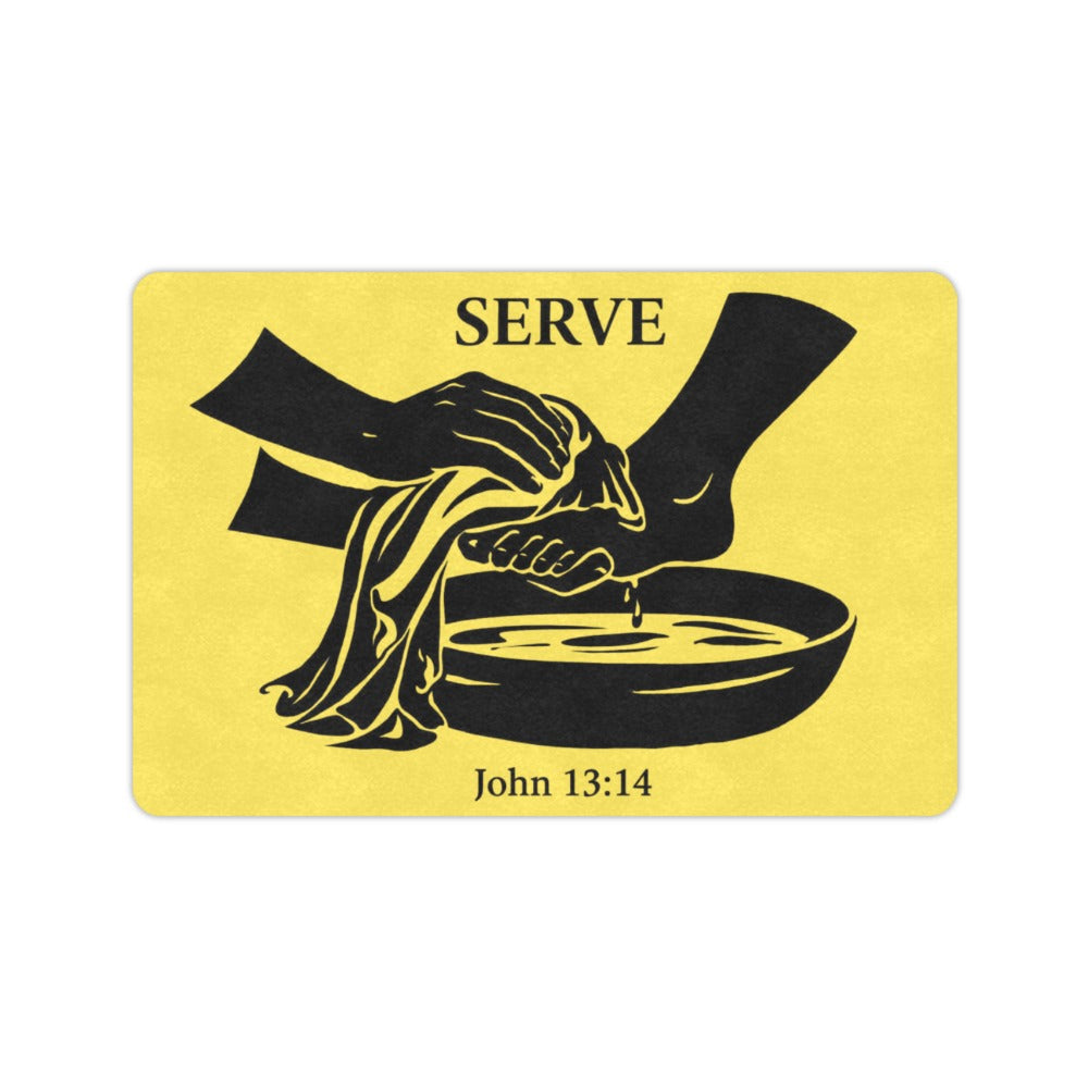 Serve John 13:14 - Doormat 23.6"x15.7"  Made In usa