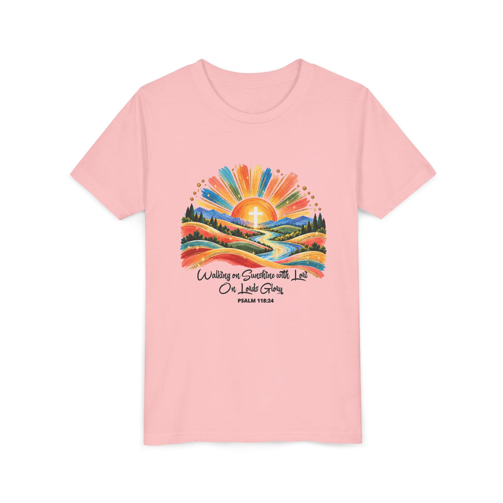 Youth Short Sleeve Tee – Walking On Sunshine with Lords Glory Design