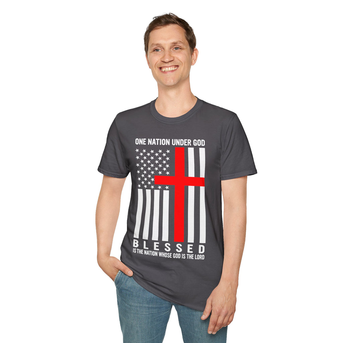 One Nation Under GOD - Mens Womans Softstyle T-Shirt