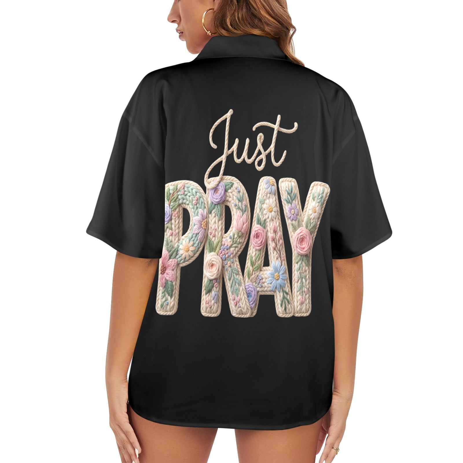 Just Pray Women's All Over Print Shirt （Made in USA，Ships to USA Only）Free Shipping
