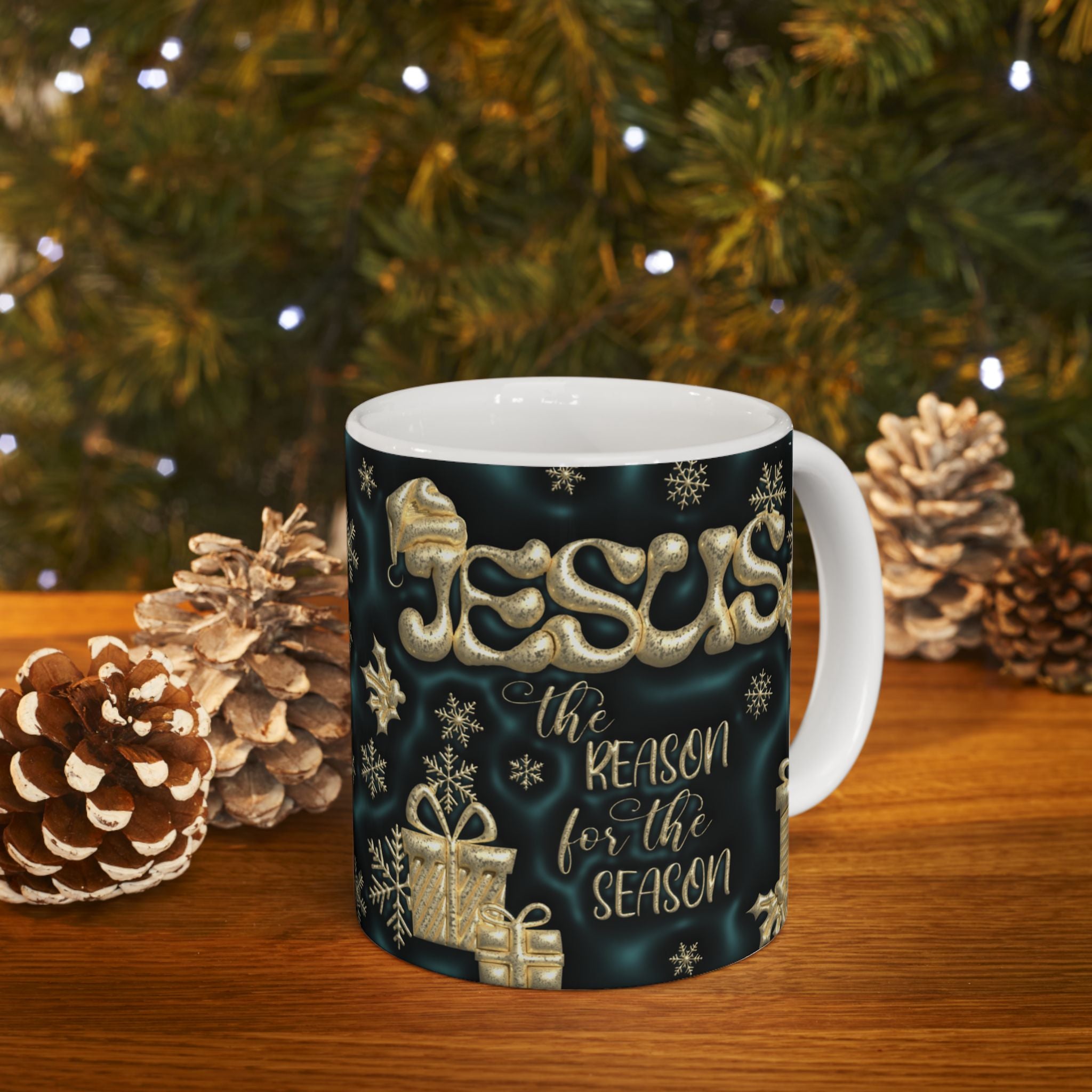 Festive Holiday Ceramic Mug | Christmas Coffee Cup, Gift for Him/Her, Seasonal Drinkware, Holiday Present, Merry X-Mas Decor