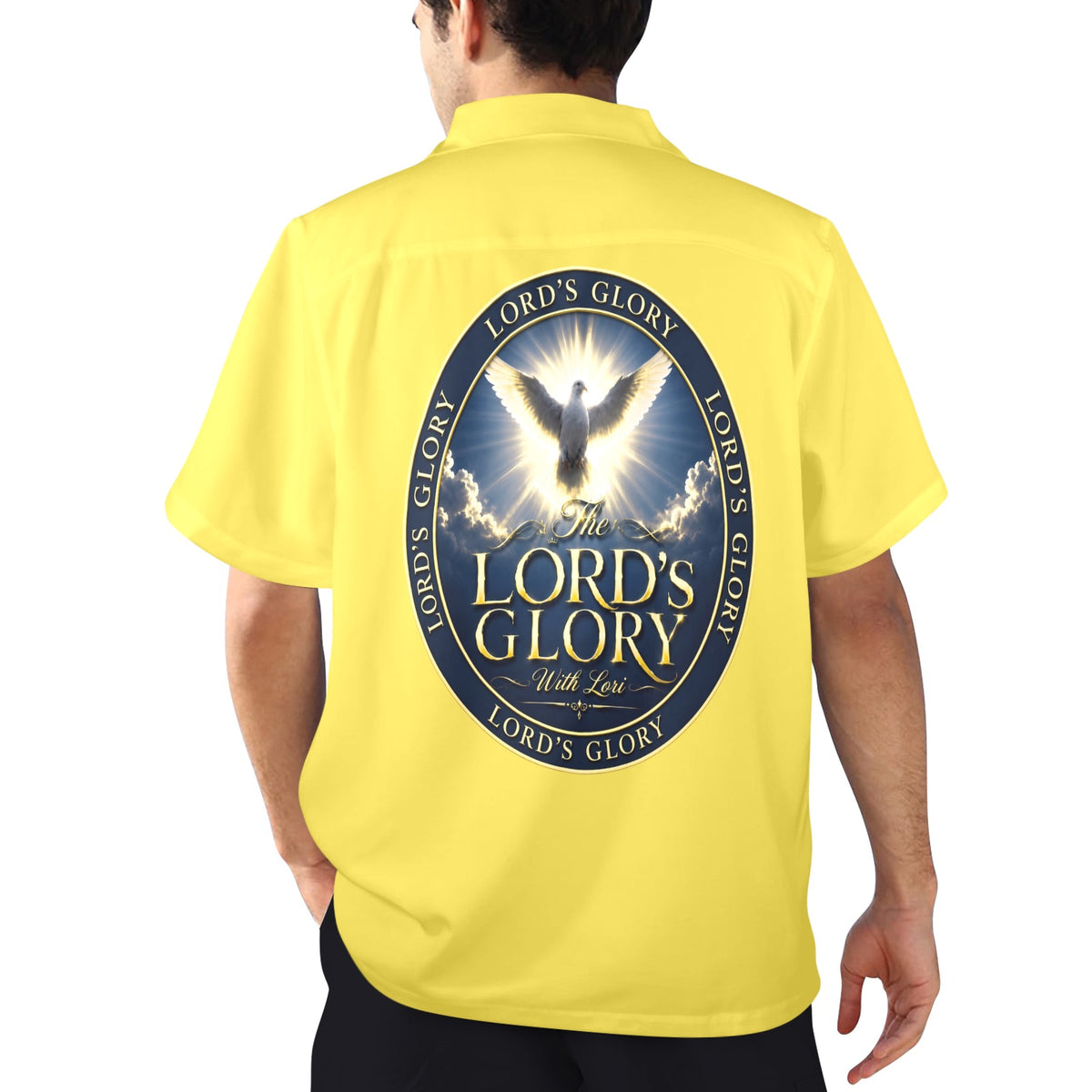 Lords Glory with Lori Men's All Over Print Hawaiian Shirt Made In USA Ships to USA Only