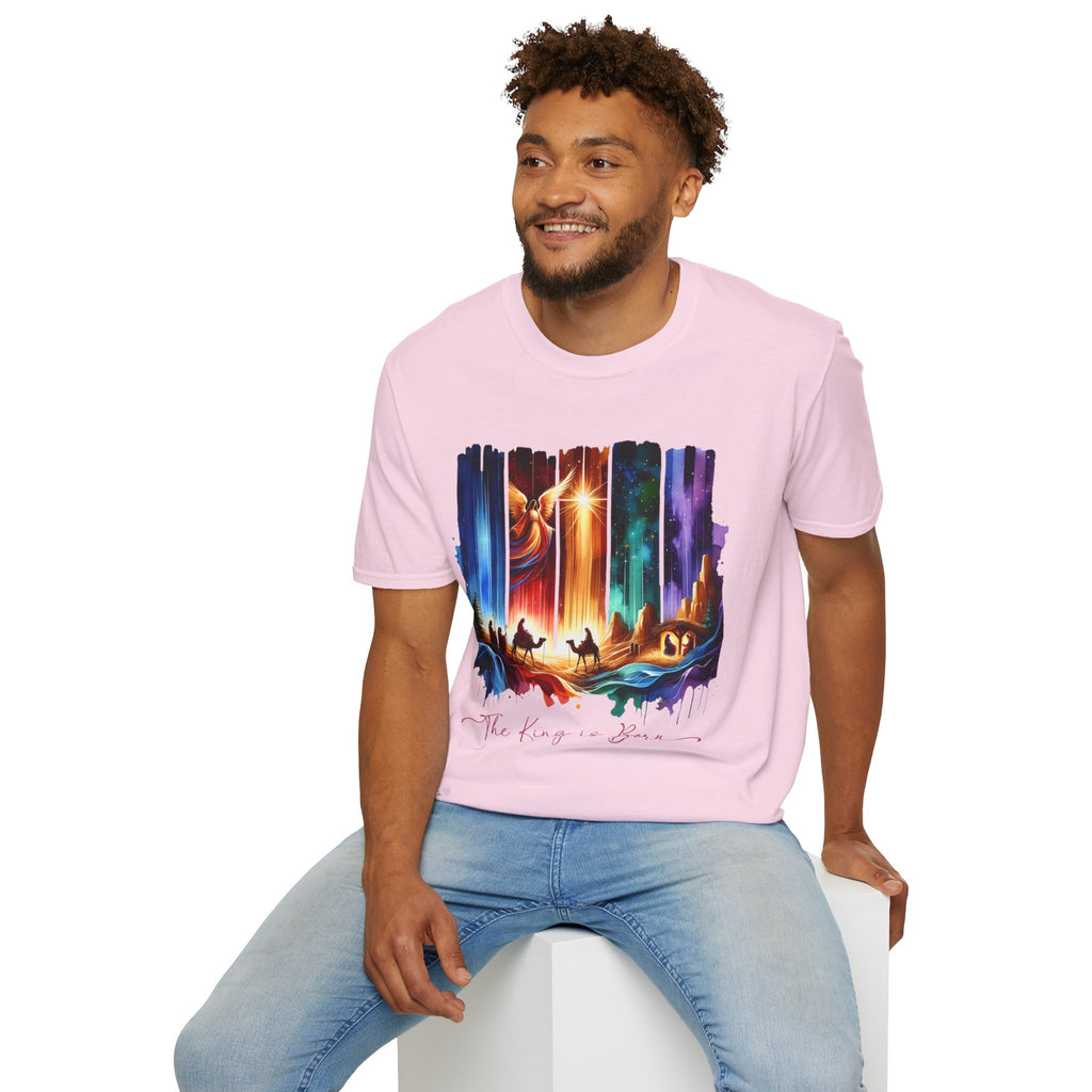 Vibrant Fantasy T-Shirt, Colorful Graphic Tee, Unisex Art Shirt, Great Gift for Fans, Unique Casual Wear, The King is Born Shirt