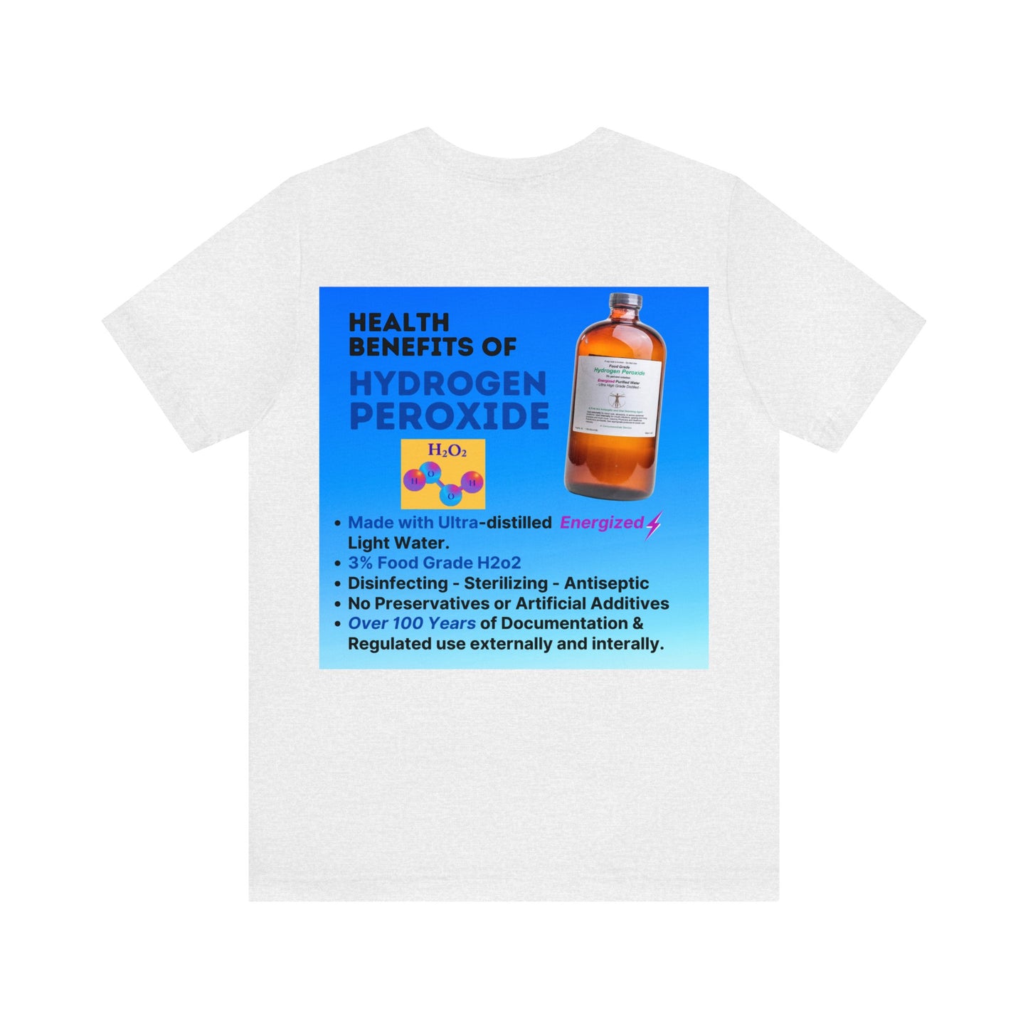 Hydrogen Peroxide Food Grade MySilverSolutions.com - Unisex Jersey Short Sleeve Tee