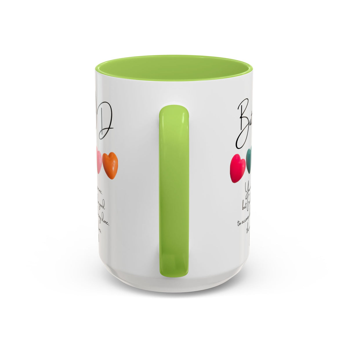 But God Scripture Coffee Mug — Genesis 50:20 Inspirational Heart Accent Mug (11/15oz)