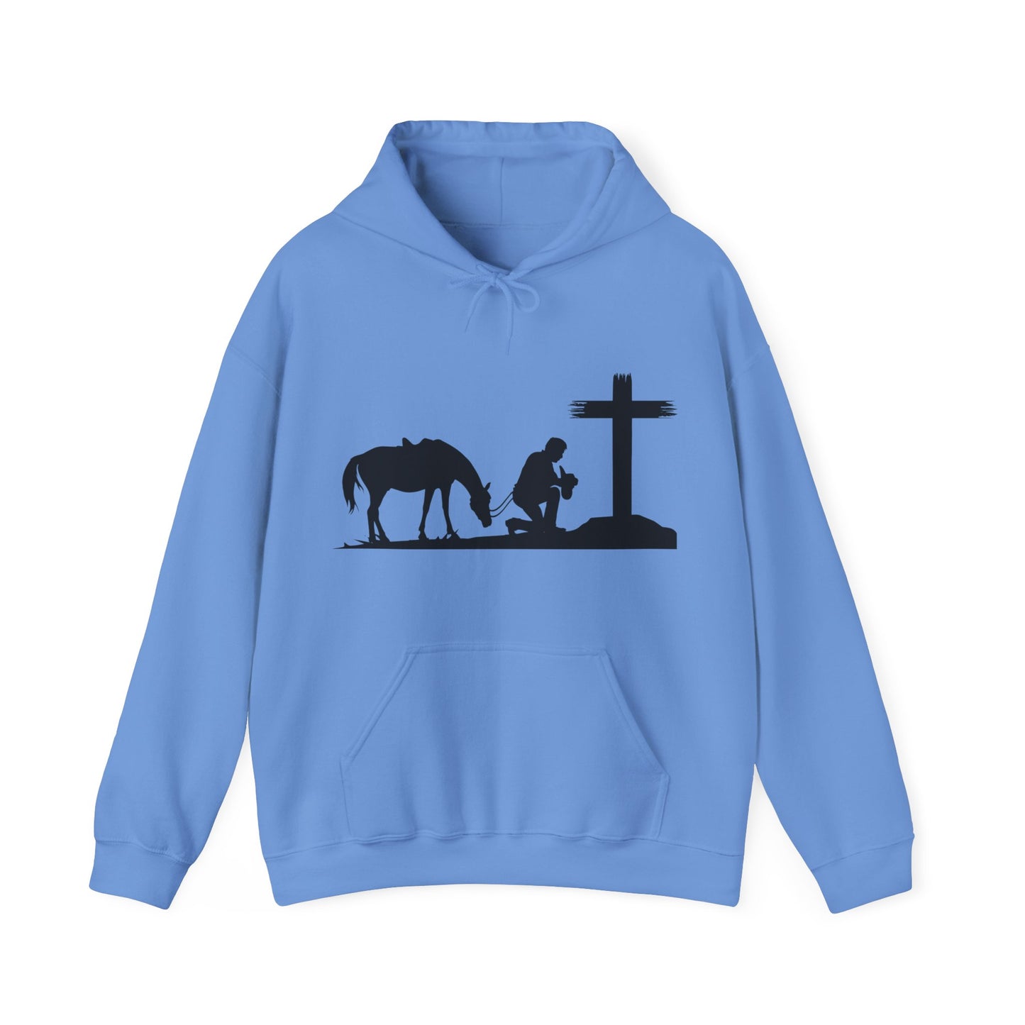 Prayer - when life gets to hard to stand - Kneel - Unisex Heavy Blend Hooded Sweatshirt