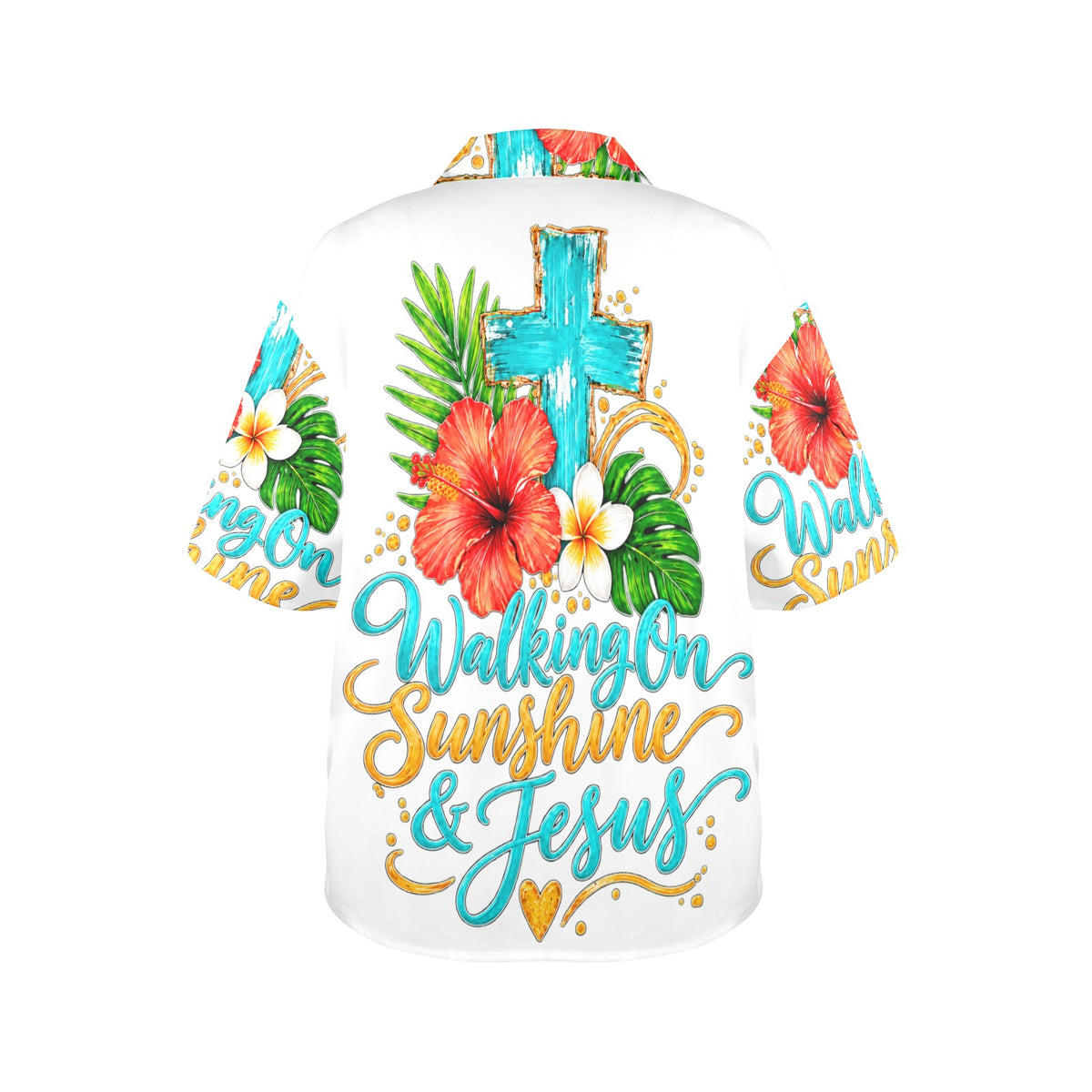 Women's All Over Print Hawaiian Shirt （Made in USA，Ships to USA Only）
