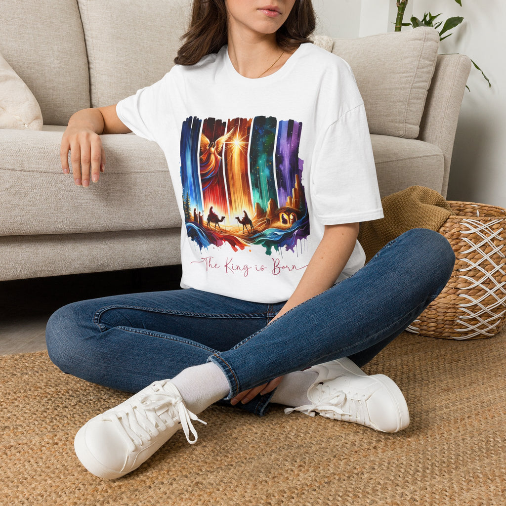 Vibrant Fantasy T-Shirt, Colorful Graphic Tee, Unisex Art Shirt, Great Gift for Fans, Unique Casual Wear, The King is Born Shirt