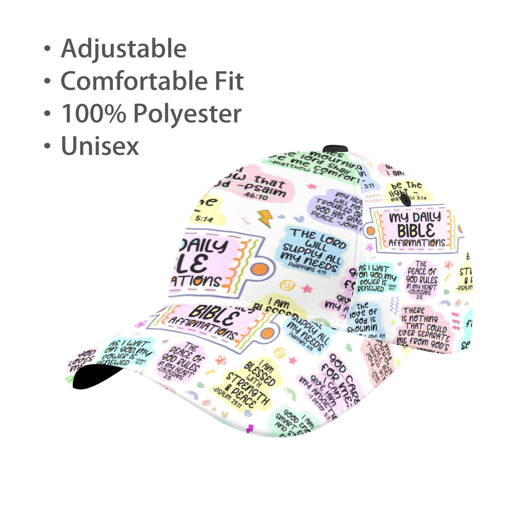 My Daily Bible Affirmations All Over Print Snapback Dad Cap – 7-Panel Chino Cotton Twill Hat