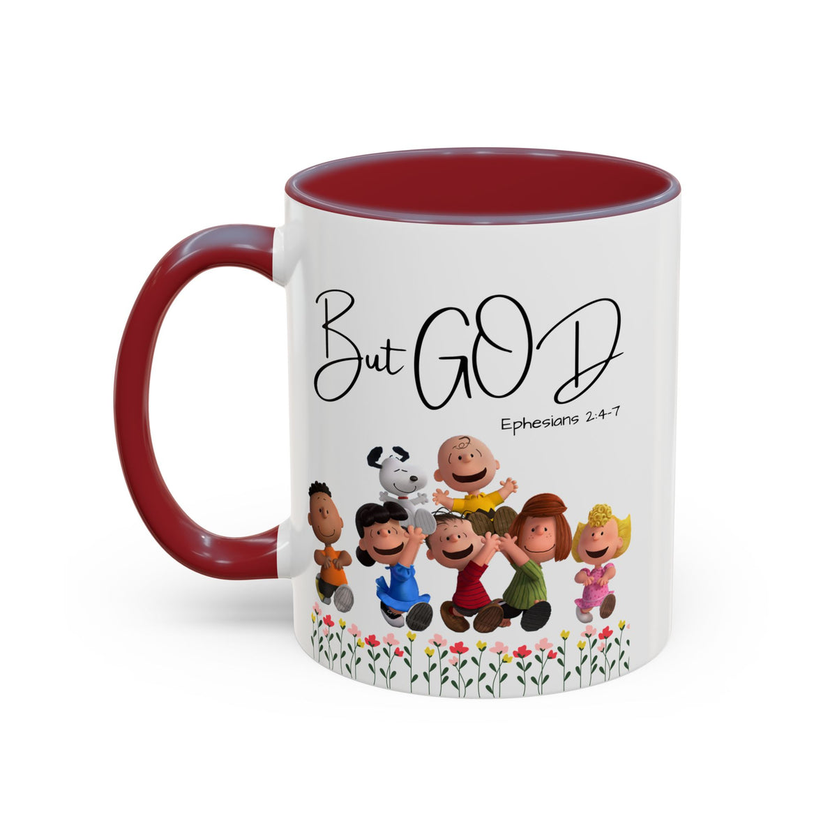 But God Scripture Coffee Mug — Genesis 50:20 Inspirational Heart Accent Mug (11/15oz)