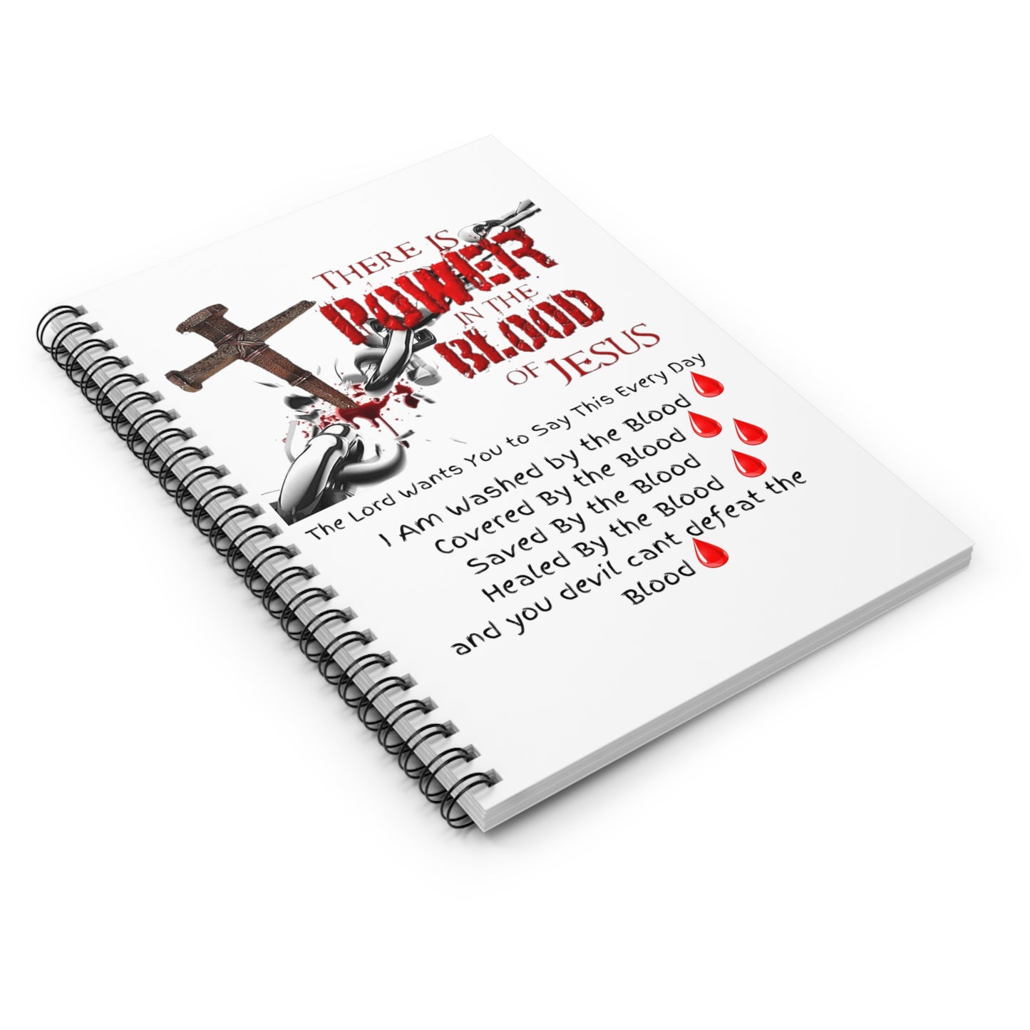 The Power of the Blood of Jesus - Spiral Notebook - Ruled Line