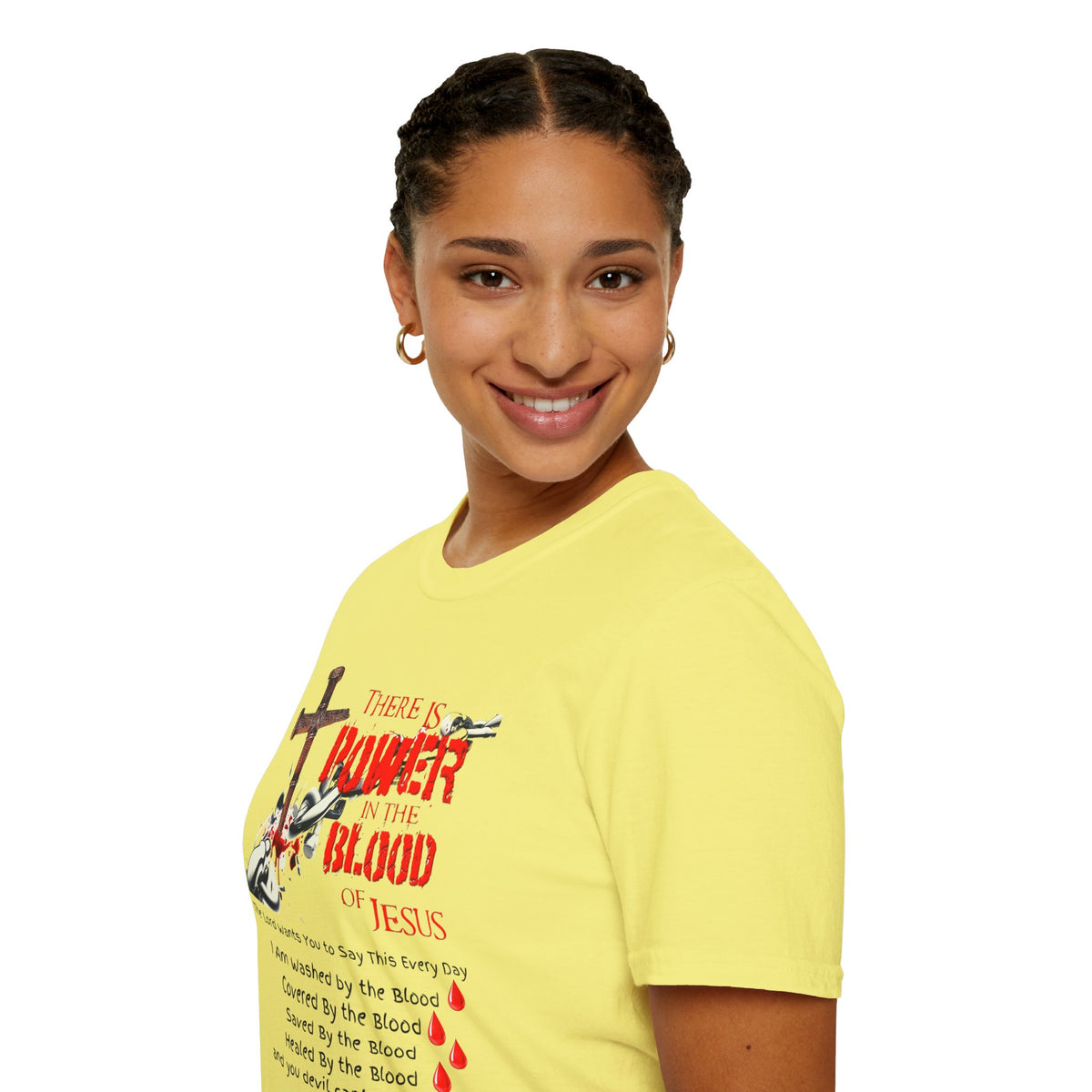 Jesus Blood Cross T-Shirt — "There Is Power In The Blood of Jesus" Christian Tee