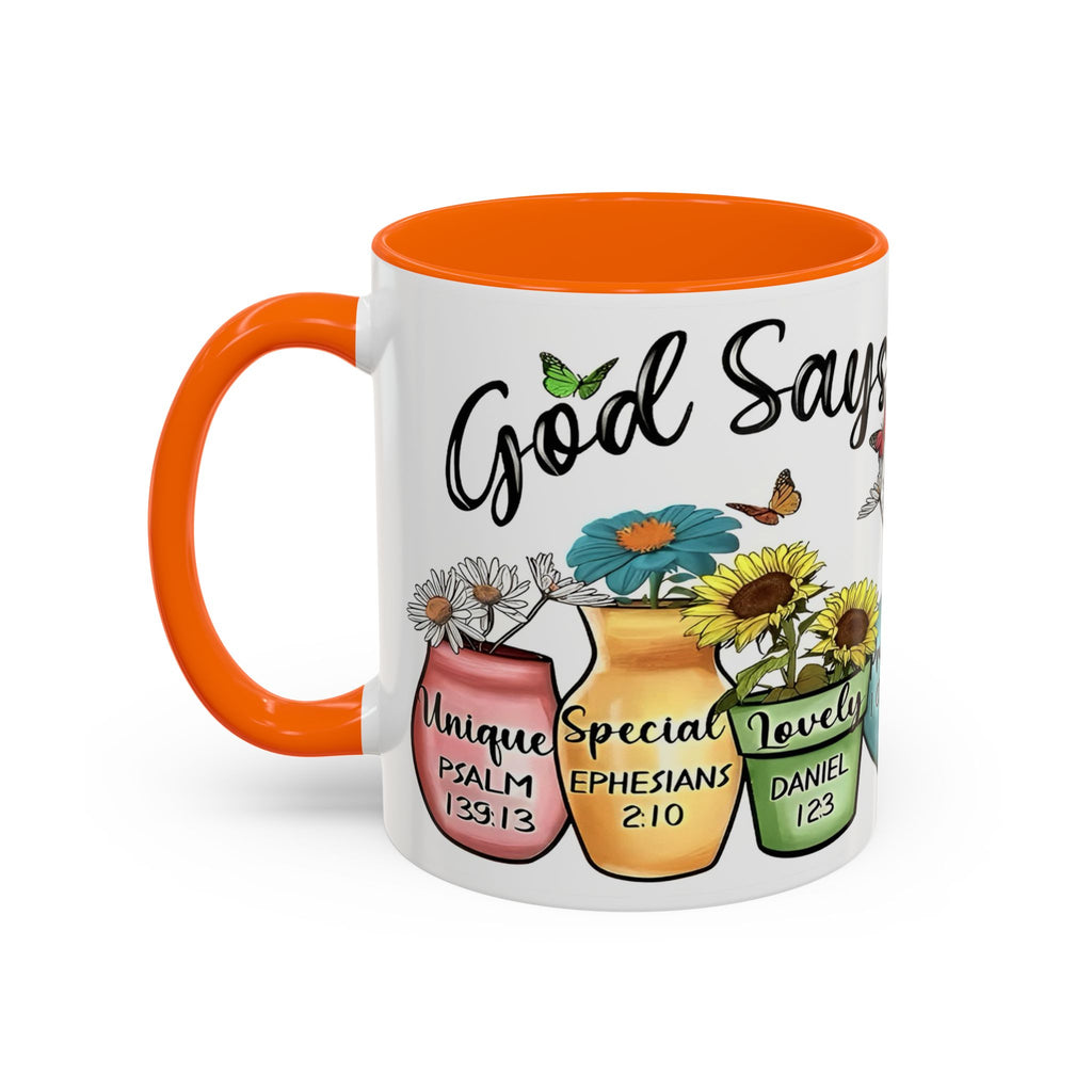 God Says You Are - You Are Loved Christian Bible Verse Coffee Mug