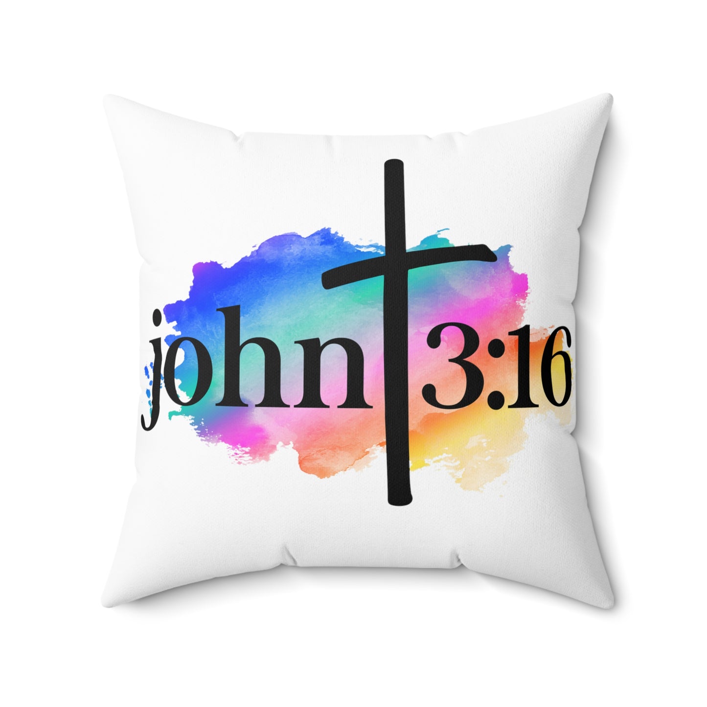 WORTHY, JOHN 3:16 - Blessed Polyester Square Pillow