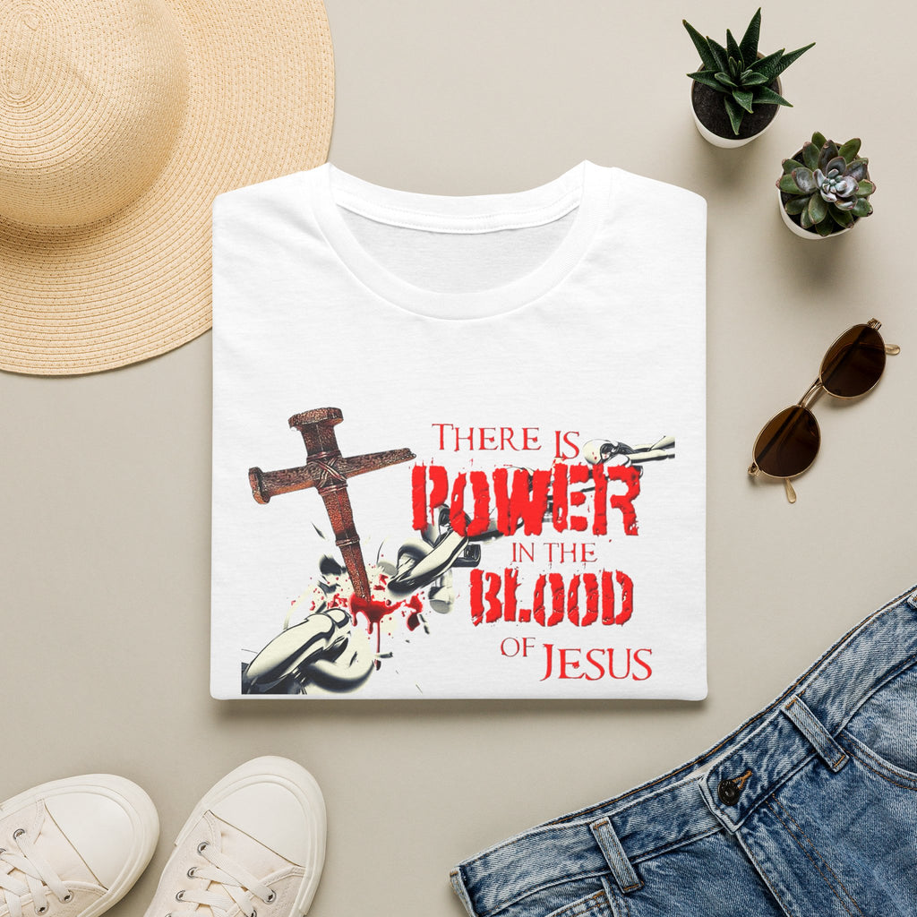Jesus Blood Cross T-Shirt — "There Is Power In The Blood of Jesus" Christian Tee