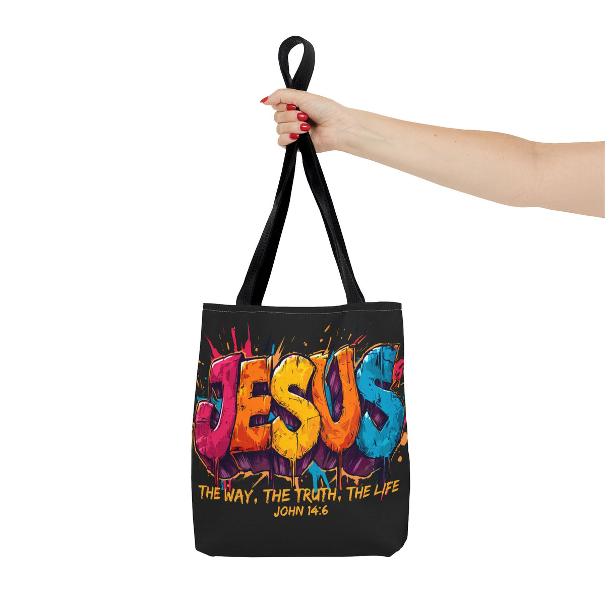 Jesus Graffiti Tote Bag | The Way The Truth The Life John 14:6