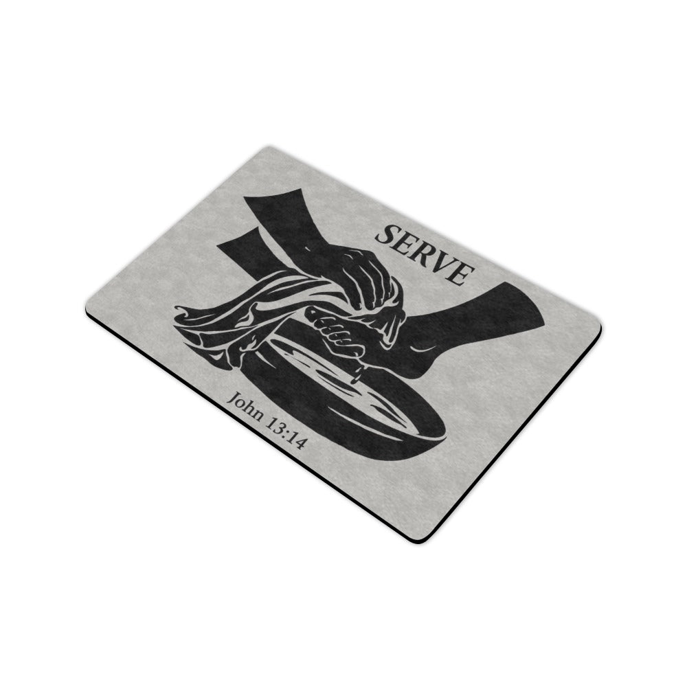 Serve John 13:14 - Doormat 23.6"x15.7"  Made In usa