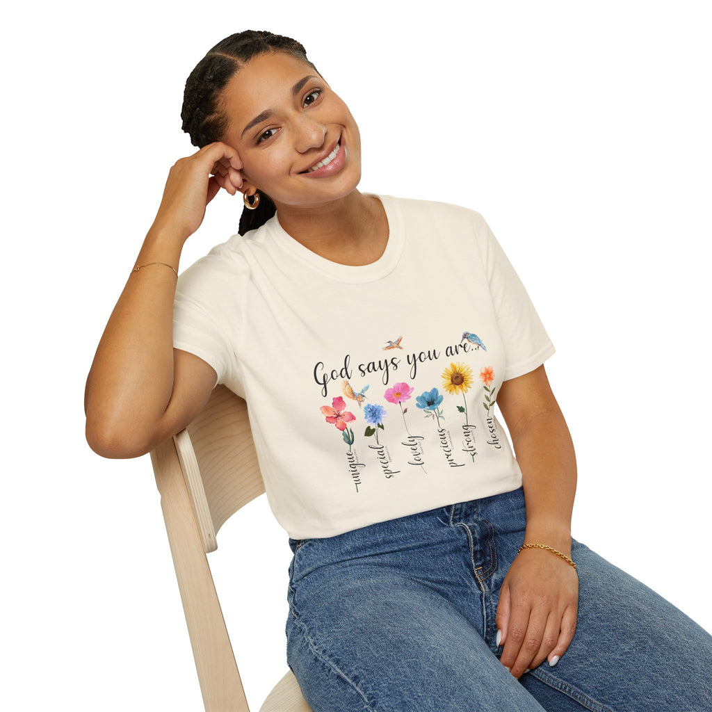 God Says You Are Loved Wildflower T-Shirt
